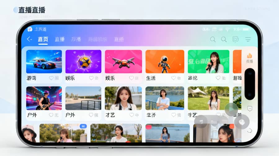 彩色频道墙